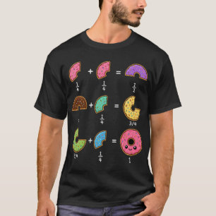 T-shirt Blagues de maths sur les fractions de beignets