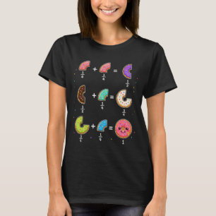 T-shirt Blagues de maths sur les fractions de beignets