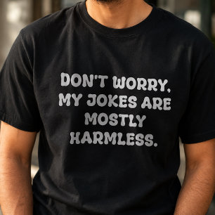 T-shirt Blagues de papa surtout inoffensives Typographie