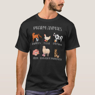 T-shirt Blagues de pharmacie Animaux Ordonnances drôles Mé