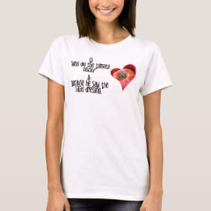 T-shirt Blagues de tomate rouge en forme de coeur Citation