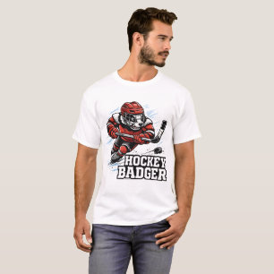T-shirt Blaireau de hockey - Féroce sur la glace