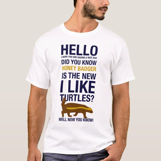 T-shirt blaireau de miel (Devant)