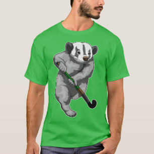 T-shirt Blaireau de miel bâton de hockey