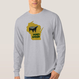 T-shirt Blaireau de miel d'état du Wisconsin drôle