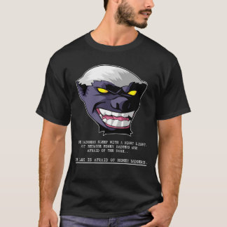 T-shirt Blaireau de miel effrayé de l'obscurité