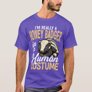 T-shirt Blaireau en costume humain drôle vintage