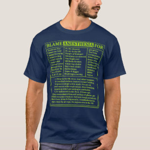 T-shirt Blâmer Anesthésie Nouveauté Humoristique drôle