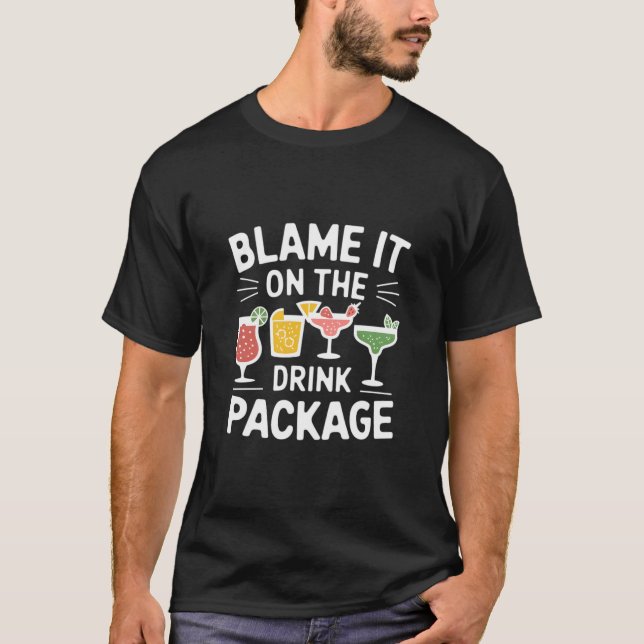 T-shirt Blâmer Sur Le Forfait Boisson (Devant)