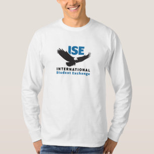 T-shirt blanc à manches longues ISE Carré Logo pou