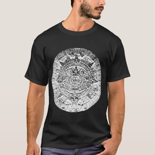 T-shirt blanc aztèque (Devant)