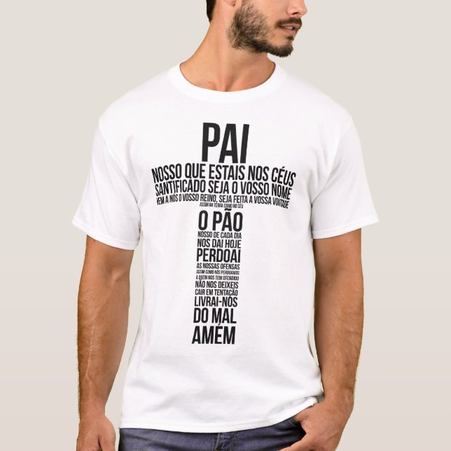 T-shirt blanc - Croix/Père Nôtre (Devant)