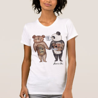 T-shirt blanc d'amour idiot (femmes)