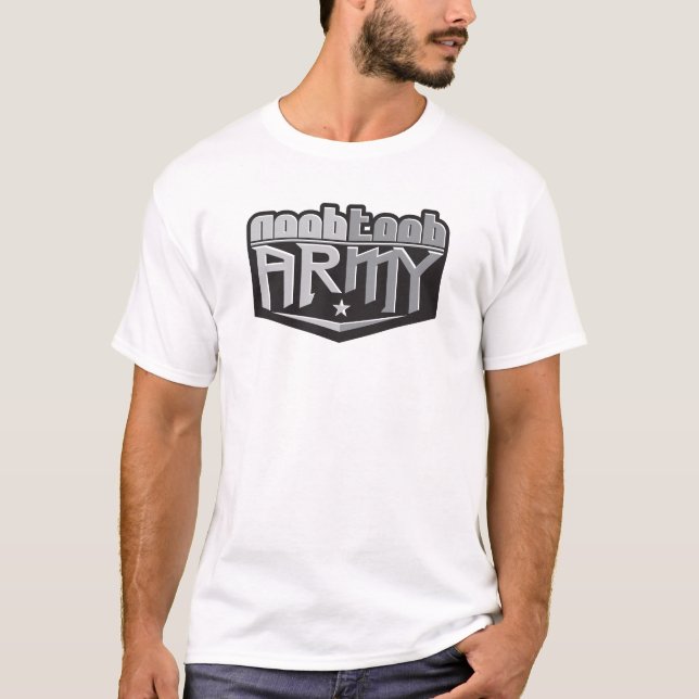 T-shirt Blanc d'armée de NooBTooB (Devant)