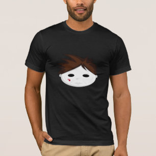 T-shirt blanc d'assassins en série de visage