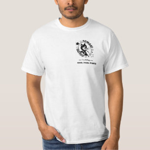 T-shirt Blanc de base de tatouage de Tomcat