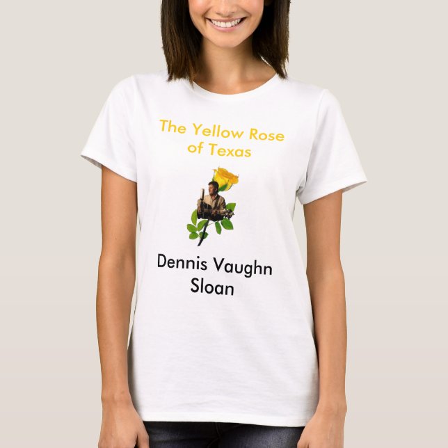 T-shirt BLANC de Dennis Backround, le rose jaune de Texa… (Devant)