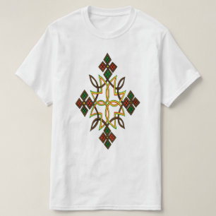 T-shirt blanc de la Croix éthiopienne classique
