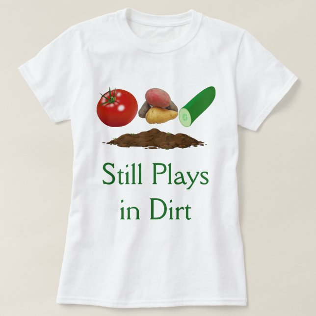 T-shirt blanc de légumes de jardin et de femmes de (Design devant)