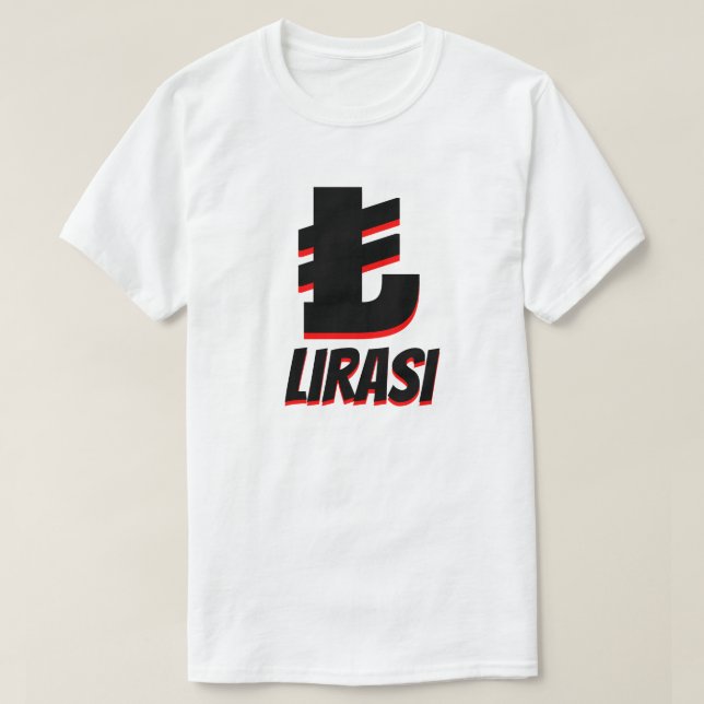 T-shirt blanc de Lire turque de lirası de Türk de ₺ (Design devant)