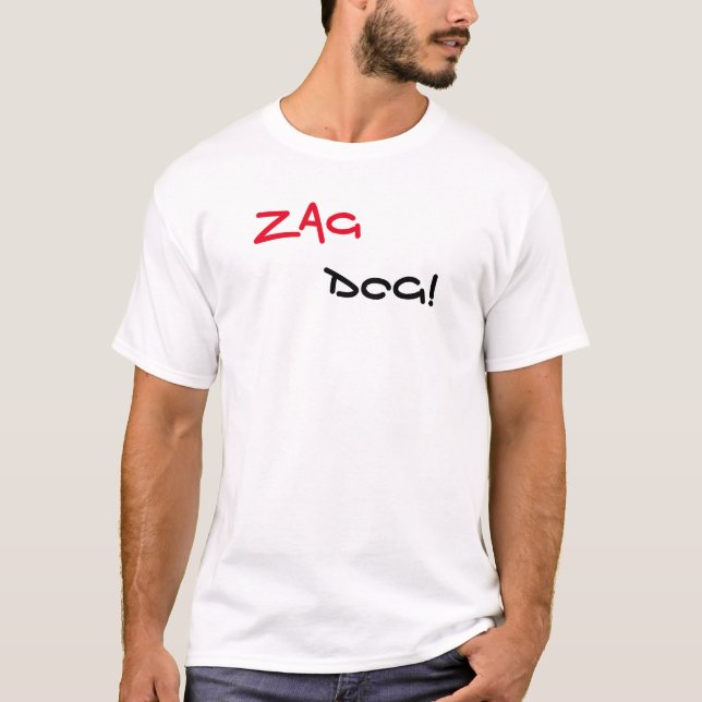 T-shirt blanc de marque Zag Chien (Devant)