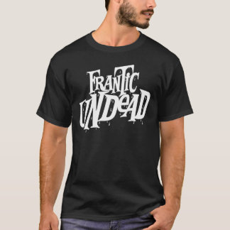 T-shirt blanc de noir de logo "de vampires