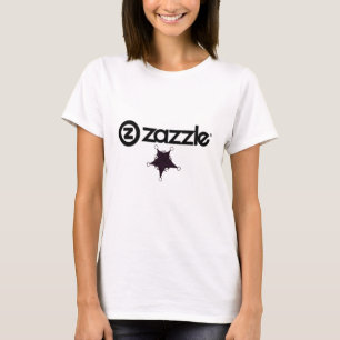 T-shirt Blanc de _on de Zazzle_logo, étoile - noir