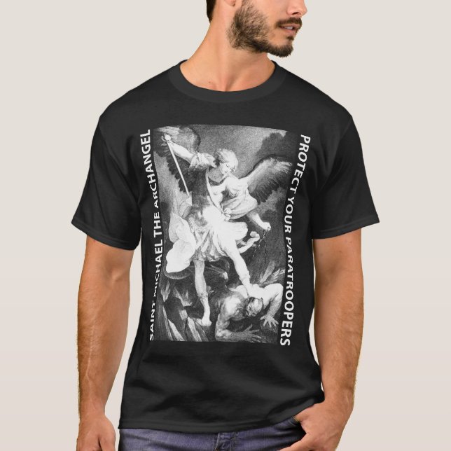 T-shirt Blanc de parachutiste de St Michael (Devant)