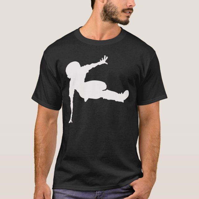 T-shirt blanc de pose de logik (Devant)