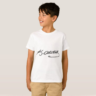 T-shirt blanc de signature de Mustafa Kemal