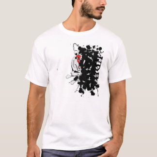 T-shirt blanc d'éclaboussure d'UDB