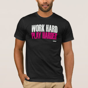 T-shirt blanc dur de jeu de travail plus dur -