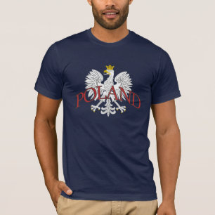 T-shirt Blanc Eagle de la Pologne