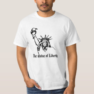 T-shirt Blanc élégant La statue de la Liberté