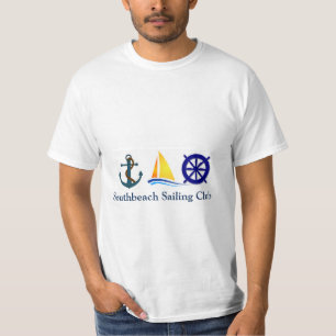 T-Shirt blanc équipage nautique ou club