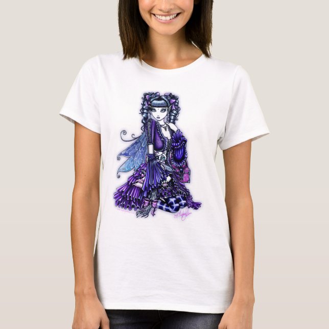 T-shirt Blanc féerique de lune de Mia Twilite (Devant)
