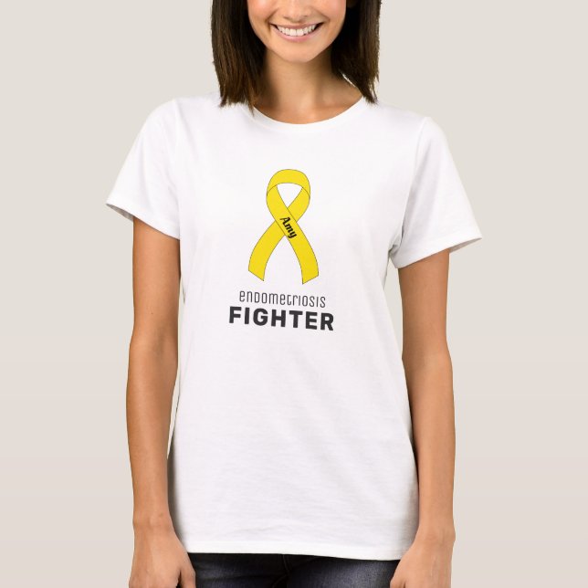 T-shirt blanc féminin pour combattre l'endométrios (Devant)