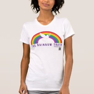 T-shirt blanc femme Rainbow Truth Dove