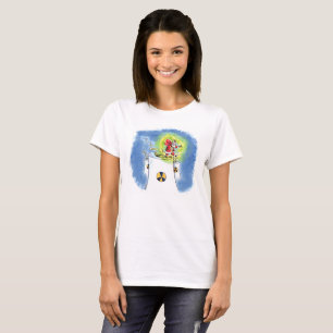 T-shirt blanc femmes du Père Noël nuqué