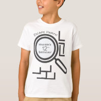 T-shirt blanc Gris Gris pour la fête Maze Room Esc