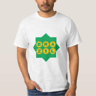 T-shirt blanc homme DESIGN  BRAZIL