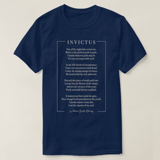 T-shirt Blanc invictus (Design devant)