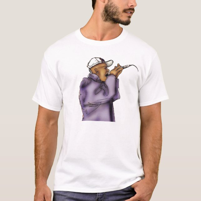 T-shirt (blanc) lyrique d'artistes (Devant)