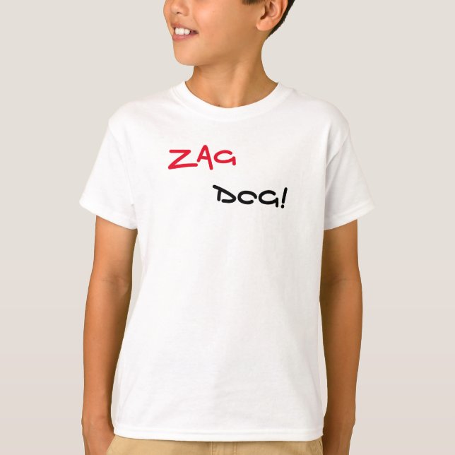 T-Shirt Blanc Marque Zag Dog (Devant)