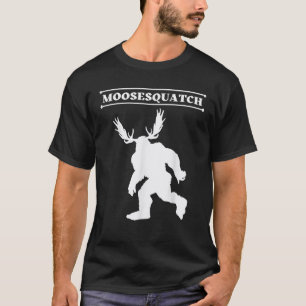 T-shirt Blanc Moosesquatch Funny Moose Sassquatch Cryptid