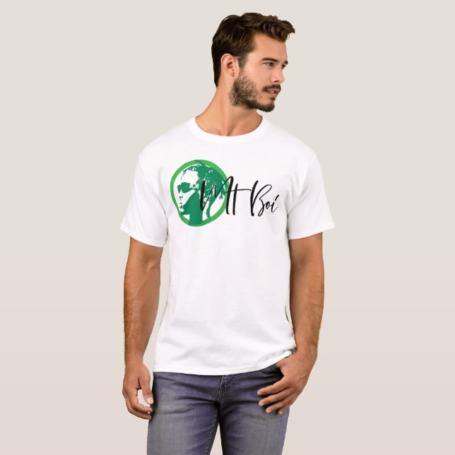 T-shirt blanc Mt Boi (Devant entier)