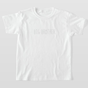 T-shirt blanc neutre gris clair Big Brother