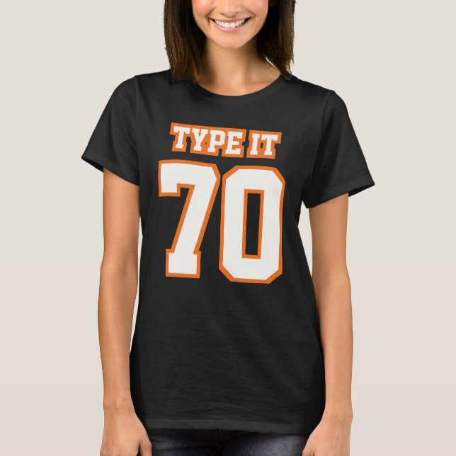 T-shirt BLANC NOIR Avant ORANGE FEMMES Coton de base (Devant)