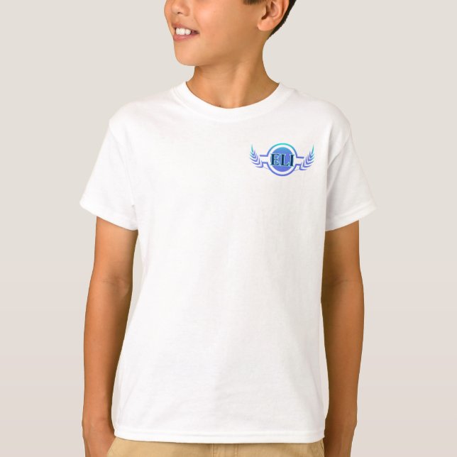 T-shirt blanc pour enfants - Embrasser Learning In (Devant)