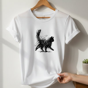 T-shirt blanc pour femmes avec dessin abstrait de